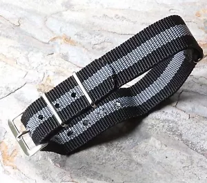 LETZTE! Skunk Bond Vintage Nylon Uhrenarmband 18mm Slip-Through Made in UK - Bild 1 von 3
