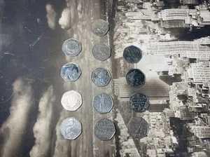 Echte Umlaufmünze sehr selten & Sammlerstücke 50p Münzen Konvolut - Bild 1 von 4