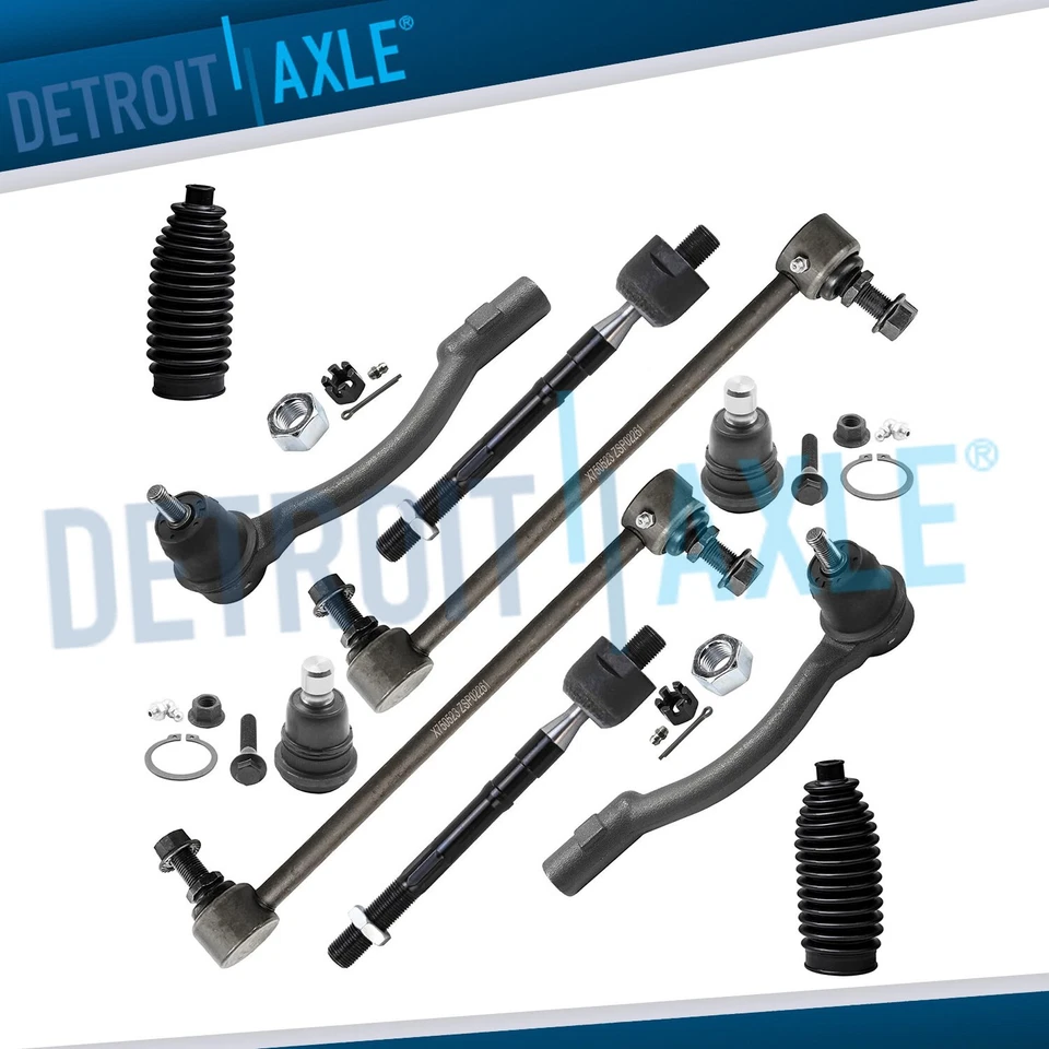 Barras de balanço dianteiras extremidades de haste de amarração com juntas esféricas inferiores de botas para 2012 - 2017 Kia Rio - Imagem 1 de 4