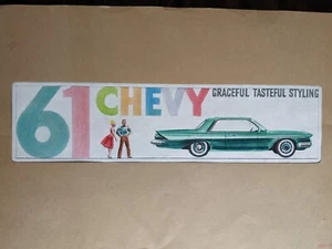 Chevy Impala 1961 ilustración publicitaria original de Rocco Morino Jr., 13"x24" - Imagen 1 de 13