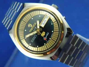 Tressa Lux Crystal Automatic Watch Vintage Retro Swiss 1970s NOS Cal AS 5206 - Picture 1 of 13