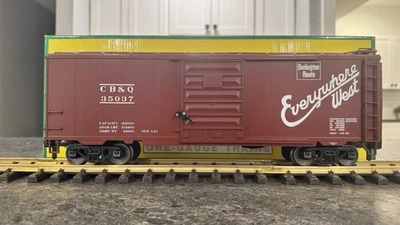 MTH Rail King One Gauge 70-74083 CB&Q Box Car - NEW - G Scale 🎁🚂🎄 - Image 1 of 4