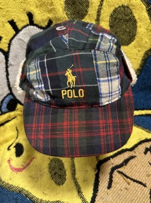 Polo Ralph Lauren Franela Cuadros Trampero Oreja Gorra Sombrero NUEVO UNISEX  Foto 1 de 4