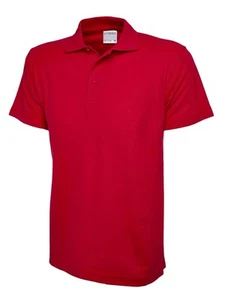 Uneek - Poloshirt Uniseks Ultra Cotton Dicelup Reaktif - Merah - Saiz XS - Picture 1 of 1