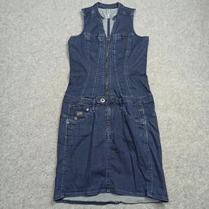 G-Star Crudo Mujer Vestido Denim TALLA S Dark Azul Arc-Slim-Dress Elásticos Zip - Imagen 1 de 12