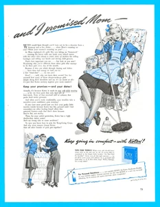 Kotex Sanitary Napkins feminine health aid teenagers housework print ad 1943 - Picture 1 of 3