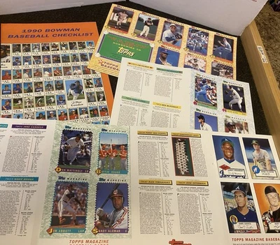 LOTE DE (4) + póster de tarjetas Mag Topps de la década de 1990 sin cortar - Griffey Jr/Ryan/Bo Jackson Foto 1 de 4