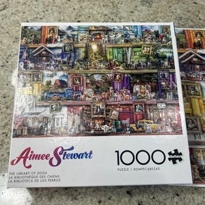 Aimee Stewart The Library of Dogs - 1000 Piece Puzzle 91520 - Buffalo Games LLC - Picture 1 of 2