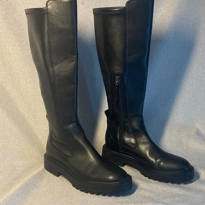 Botas para mujer Zara negras hasta la rodilla. Talla 40.US-9 - Imagen 1 de 9