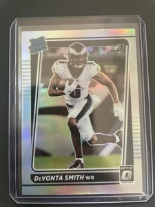 Tarjeta de novato Donruss Optic Devonta Smith 2021 plateada con clasificación Prizm RC No. 205 - Imagen 1 de 2