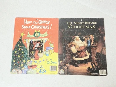 Vtg 1985 Random House Christmas Frame-Tray Puzzles - Grinch & Night Before Xmas - Image 1 of 4
