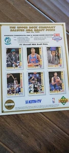 1992 UPPER DECK COMMEMORATIVE SHEET TIMBERWOLVES DRAFT ROBINSON JOHNSON SGA - Picture 1 of 1