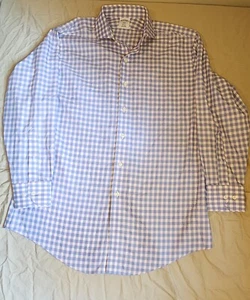 BROOKS BROTHERS Regent Button Down Shirt Mens Size 16 2/3 Long Sleeve Plaid - Picture 1 of 9