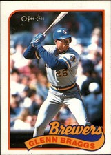 1989 O-Pee-Chee Milwaukee Brewers Baseball Card #271 Glenn Braggs