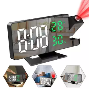 7.8" LED Digital Projection Dual Alarm Clock Snooze Timer Monitor USB - Picture 1 of 16