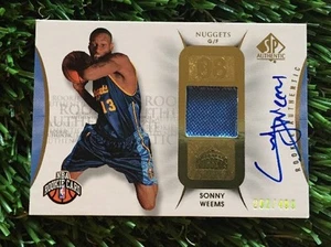 2008-09 SP Authentic Rookie Auto 2 Color Patch Card SONNY WEEMS /499  NUGGETS - Picture 1 of 3