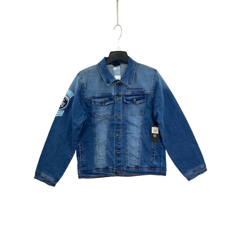 Sporting Kansas City Unisex Childrens Jean Jacket Blue Throwback Youth XL New Cover