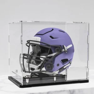 Acrylic Football Helmet Cases Features a PVC Base with Silver risers,Football - Picture 1 of 8