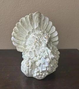 New Off & Gold Turkey Figurines Fall Thanksgiving Tabletop - Picture 1 of 3