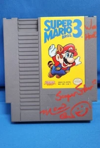 CHARLES MARTINET Signed Super Mario Bros 3 Game Cartridge Nintendo JSA - Picture 1 of 6