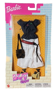 Barbie Fashion Avenue Beat Street Denim Top & White Skirt 2002 NRFP Mattel VTG - Image 1 of 4