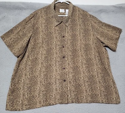 Camisa Emma James Mujer Manga Corta Estampado Reptil 20W Foto 1 de 4