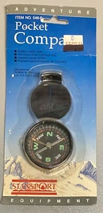 Vintage Stansport Pocket Size Compass Adventure Equipment #546-P Metal Case New - Picture 1 of 1