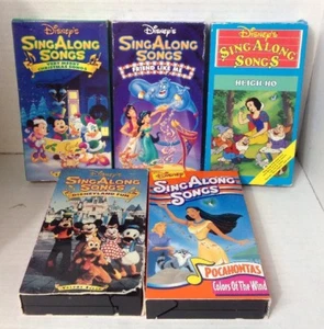 Seltene Disney Singalongsongs Sing Along Songs 5 x VHS Set - Bild 1 von 6