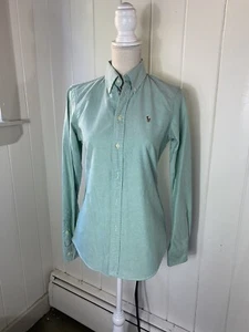Camicia donna Ralph Lauren con bottoni taglia small verde come nuova - Foto 1 di 5