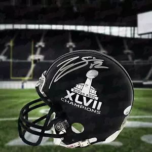 Torrey Smith Baltimore Ravens Autographed Signed Super Bowl Mini-Helmet JSA COA - Picture 1 of 2