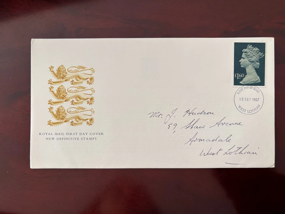 United Kingdom 1987 - Elizabeth II £1.60 stamps FDC West Lothian - Image 1 of 1