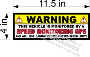 SPEED MONITORED GPS VEHICLE  MAGNET OR DECAL NO SPEEDING BUSINESS TRAVEL  - Picture 1 of 7