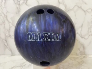Ebonite Maxim lila & schwarz Wirbel Bowlingball 15 Pfund 6oz gebohrt - Bild 1 von 10