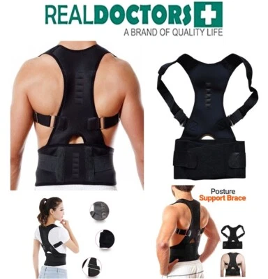 TUTORE CORRETTORE POSTURALE SUPPORTO SCHIENA FASCIA SPALLE POSTURA UFFICIO SPORT
