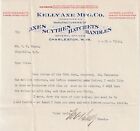 RARE  Letterhead Signed Letter - William C Kelly  Axe Company Charleston WV 1910