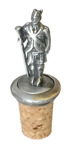 Scottish Drum Major Hand Crafted Pewter Bottle Stopper Wine Saver - Picture 1 of 3