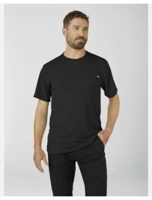 NUEVA Camiseta Dickies Para Hombre NEGRA Manga Corta Calce Relajado Genial Bolsillo 2XL Foto 1 de 2