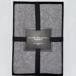 Tahari Cashmere Cable Knit Throw Blanket by Elie Tahari 50x60” Gift Box NIB$250 - Picture 1 of 8