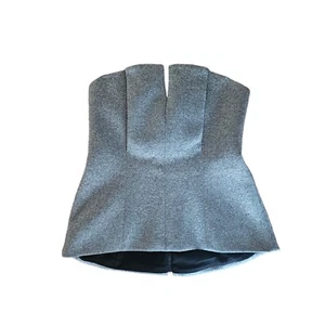 NEW Sheike 'Cloud Nine" Strapless Bustier Top Womens Size 14 Silver Metallic NWT - Picture 1 of 11