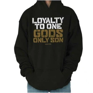 Christian Strong Loyalty to God's Only Son Youth Hooded Sweatshirt Boy or Girl - Picture 1 of 8