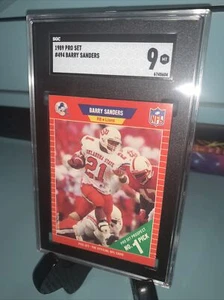 1989 pro set #494 barry sanders rookie Sgc 9 - Picture 1 of 5