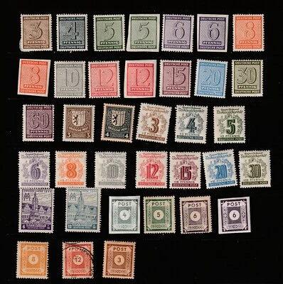 GDR East West Saxony MH-MNH 1945-1946 - Image 1 of 2