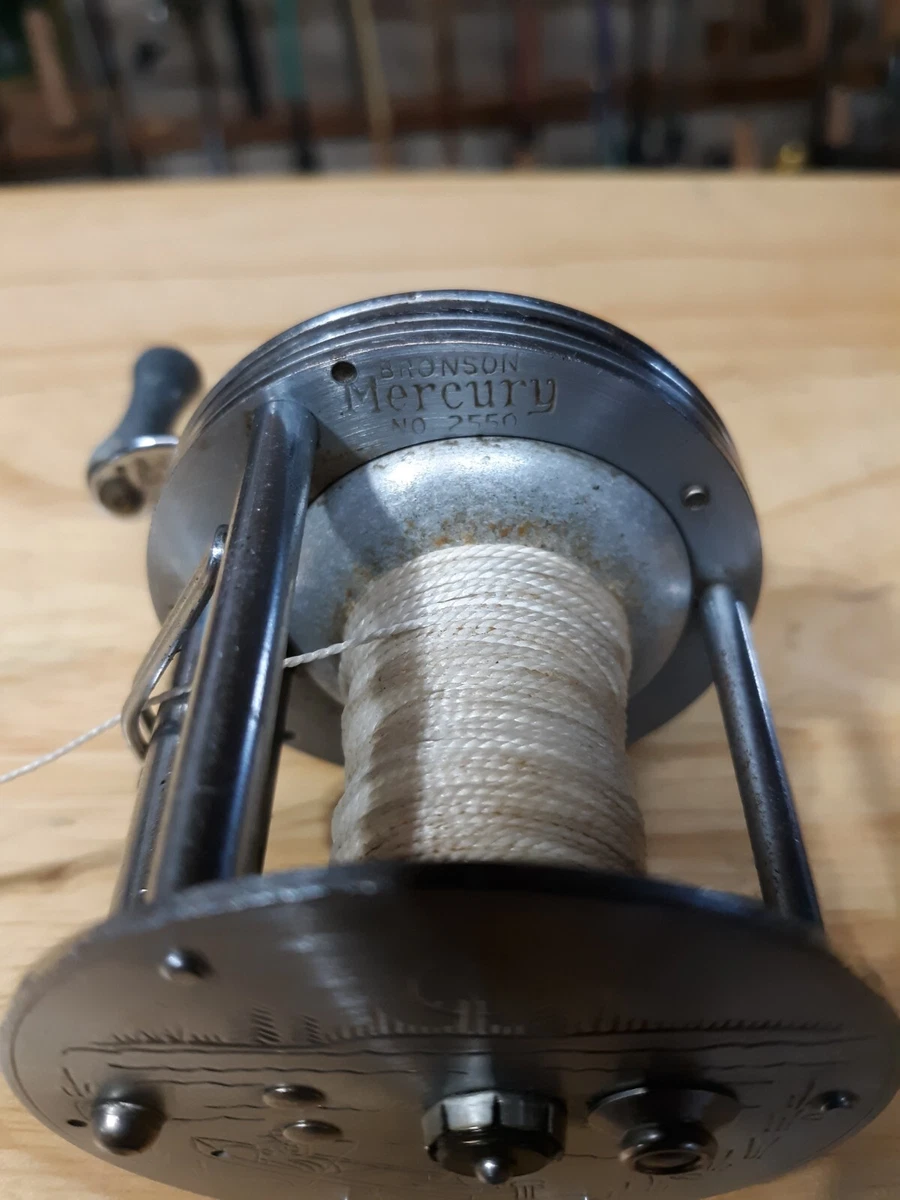 Vintage Bronson Mercury (No 2550) BaitCaster Reel Engraved Fishing