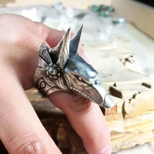Anelli Aquila Esagerata - Anello Acciaio Inox Colore Argento Punk Moda Gioielli - Foto 1 di 19