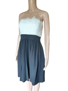 Vestido Shoshanna Para Mujer Sin Tirantes Encaje Aline Hasta la Rodilla Cintura Imperio Talla 10 - Imagen 1 de 12
