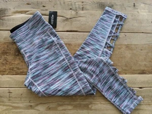 ID IDEOLOGY Crystal Mist Blue SMALL Mid Rise Crop Legging NEW Active - Picture 1 of 2