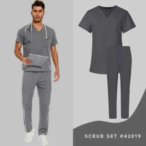 Scrubs Suits for Men Nurse Uniform Women Medica Set Ultra Soft Stretch Workwear  - Picture 1 of 29