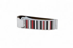 NUEVO CLIP PARA DINERO PAUL SMITH - ELEGANTE CLIP PARA DINERO A RAYAS PLATEADO PRECIO DE VENTA SUGERIDO POR EL FABRICANTE 125 £ - Imagen 1 de 3