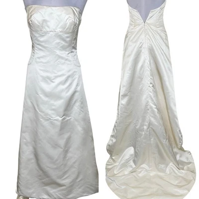 Свадебное платье Amy Kuschel с вуалью 6 цвета слоновой кости свадебное платье поезд атласный шелк без бретелек - Изображение 1 из 4