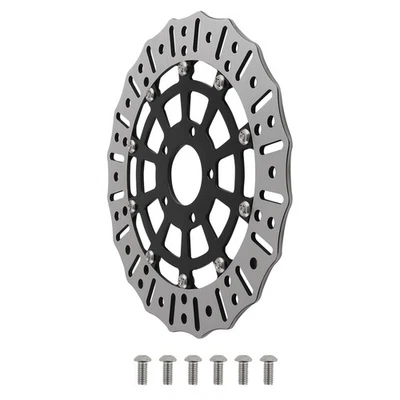 Rotor de disco de freio dianteiro 11,8" para Harley-Davidson Softail Breakout Fat Bob preto - Imagem 1 de 4